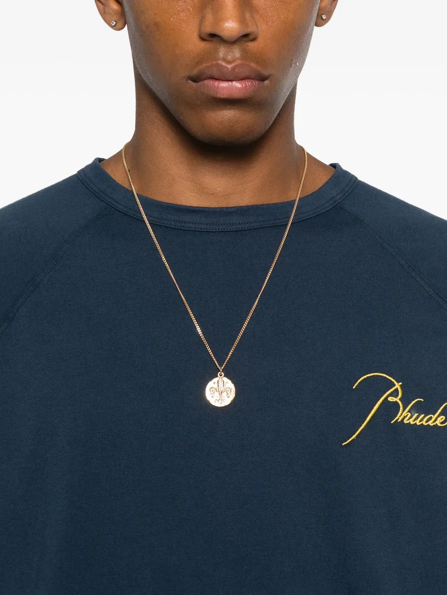 embroidered raglan-sleeve T-shirt 7