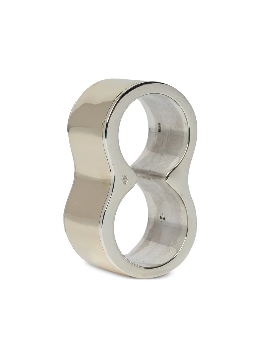 серебряное кольцо Contour Double 6