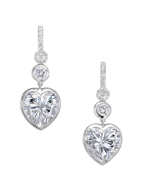 большие серьги-кольца Heart Pendant