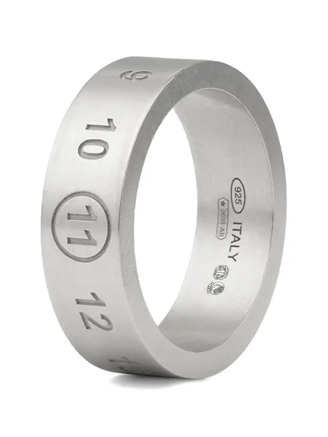 engraved numeric-sequence ring