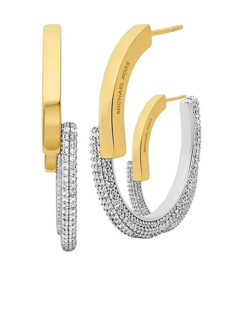 logo-engraved earrings