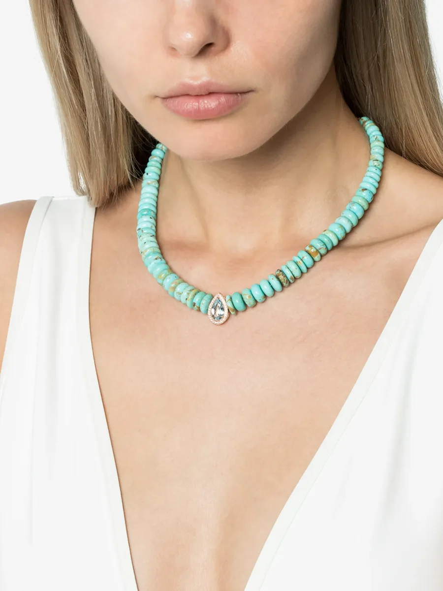 14kt rose gold multi-stone necklace 10