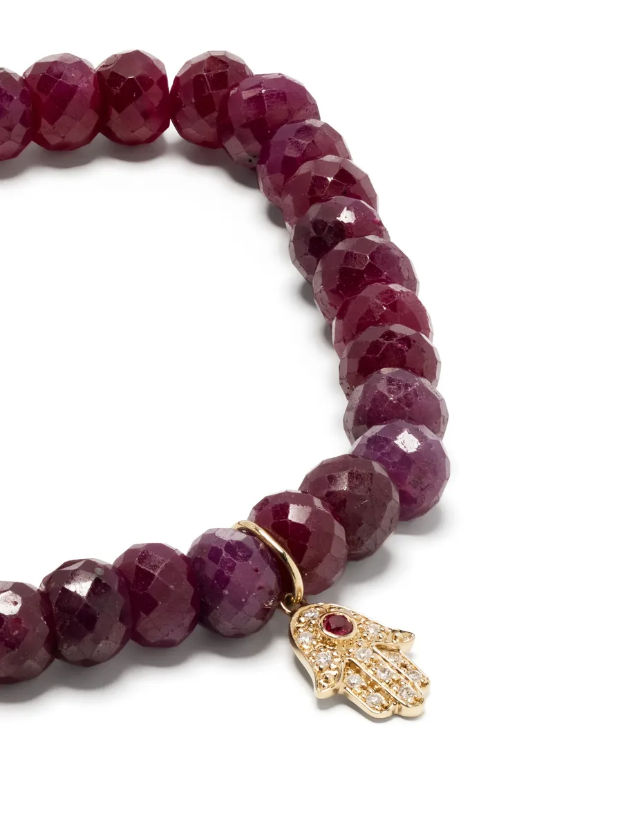 14kt yellow gold ruby Hamsa bracelet 5