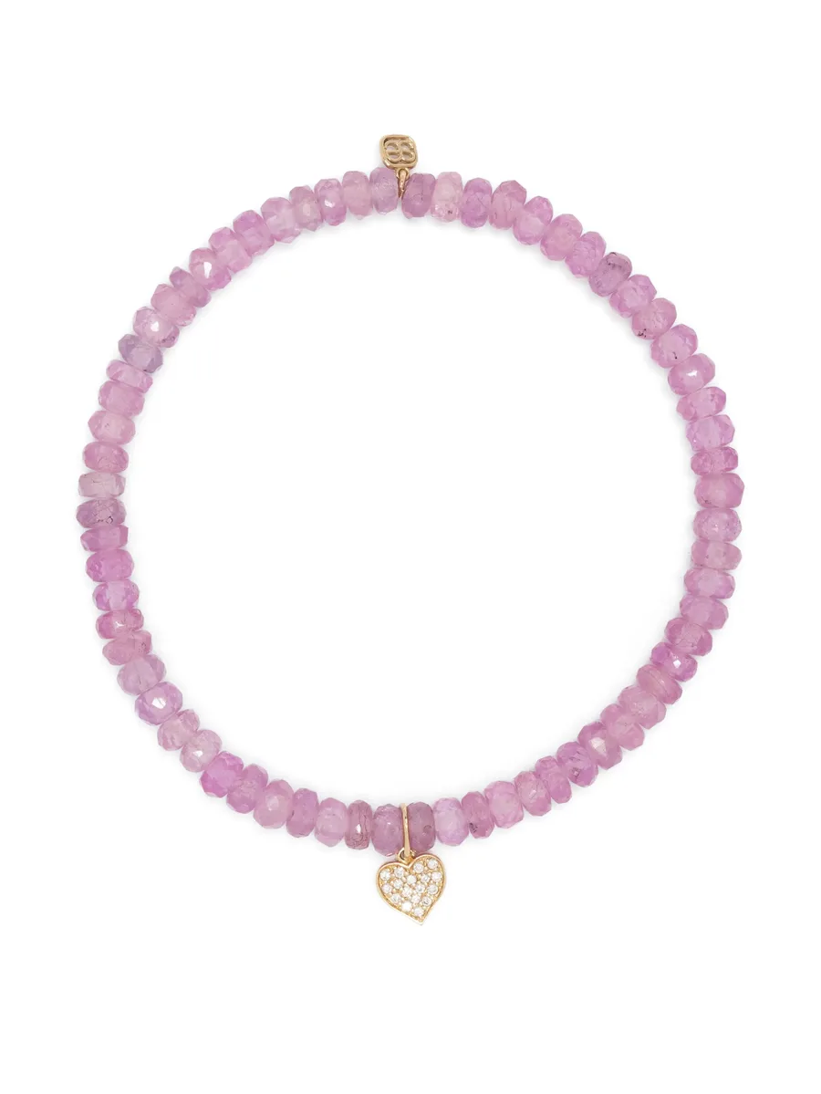 14kt yellow gold sapphire beaded bracelet 2