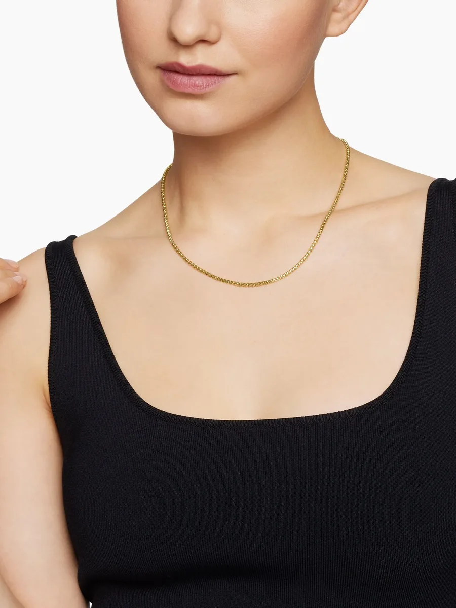 колье Box Chain из желтого золота (2.7 мм) 9