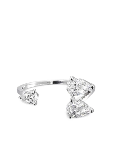 14kt white gold Orion floating-diamond ring