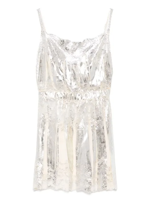 metallic-finish top