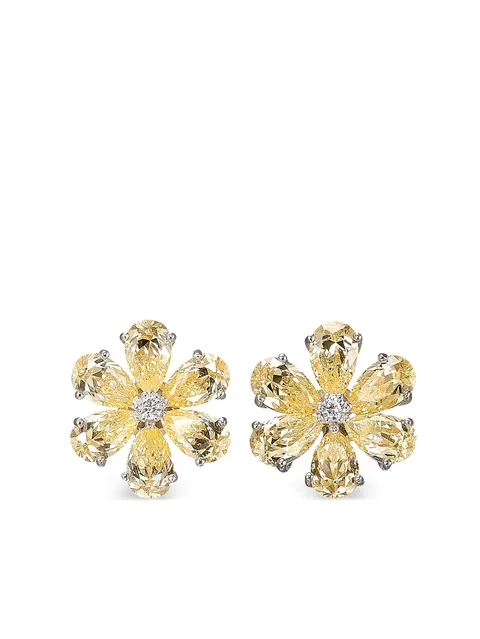 серьги-клипсы Marguerite Daisy из белого золота