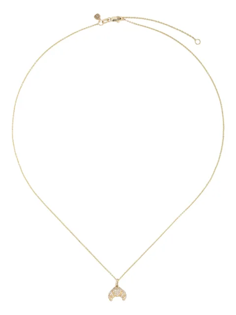 колье Croissant Charm из желтого золота с бриллиантами