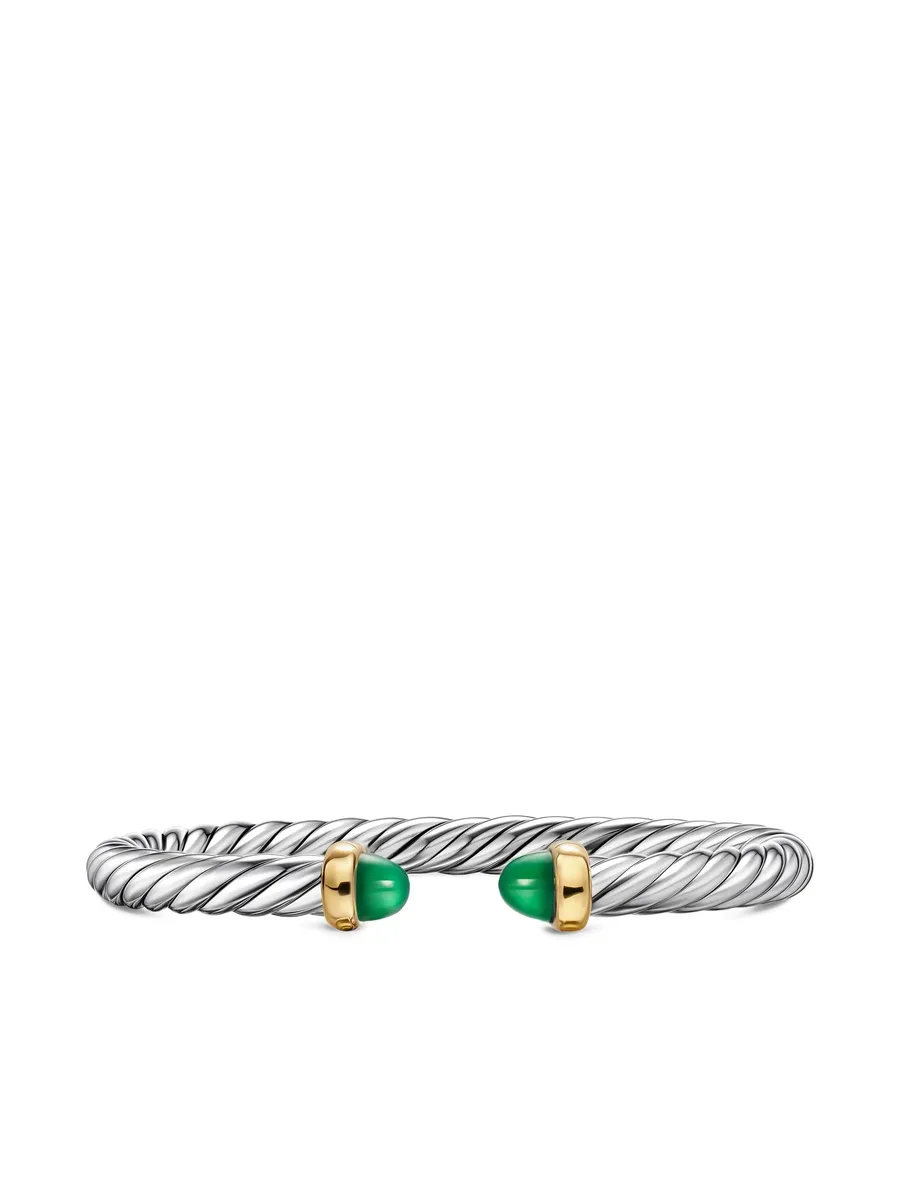 браслет Cable Flex® из серебра и желтого золота с ониксом 2