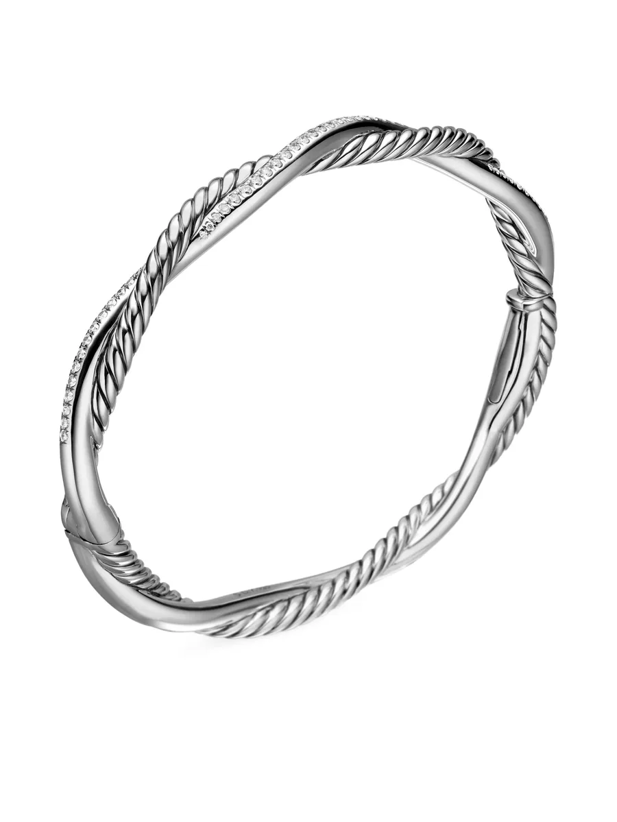 серебряный браслет Petite Infinity с бриллиантами (4.4 мм) 8