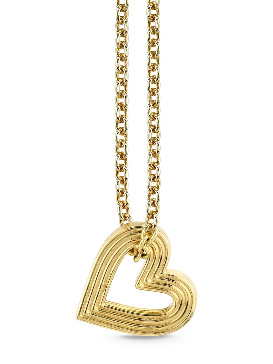 колье Fluted Heart из желтого золота 4