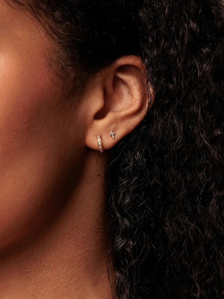 diamond huggie earrings 4