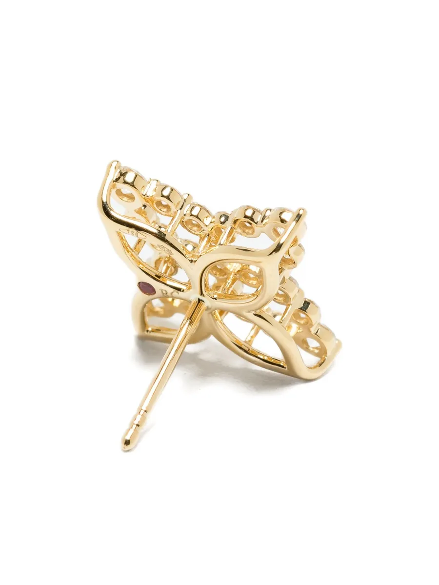 серьги Butterfly из желтого золота с бриллиантами 6