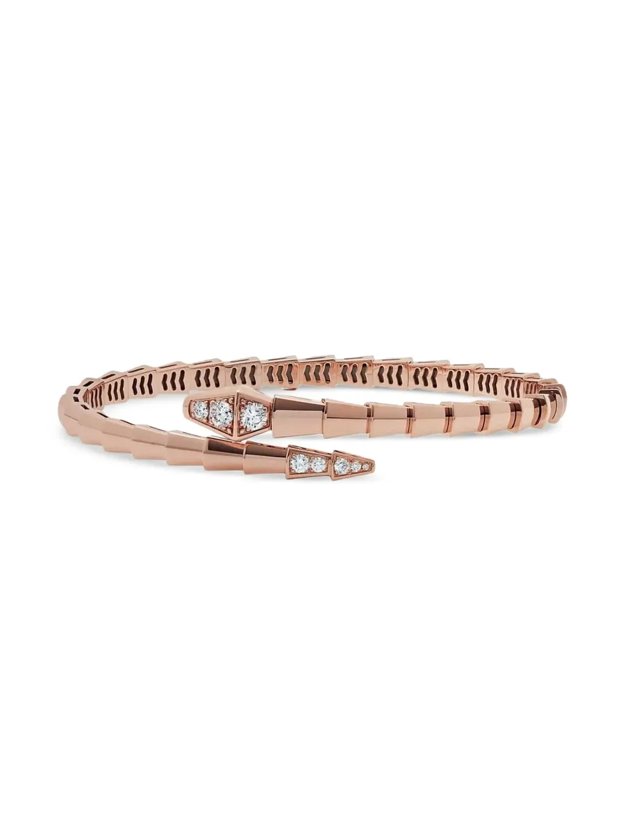 браслет Serpenti Viper из розового золота с бриллиантами 2