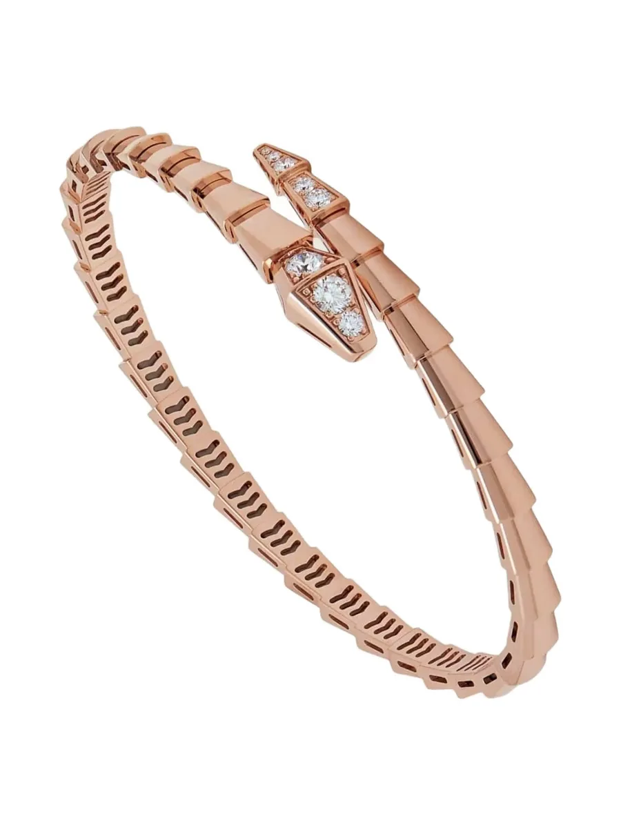 браслет Serpenti Viper из розового золота с бриллиантами 7