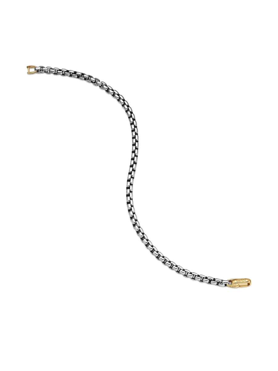 браслет DY Bel Aire Box Chain из желтого золота и серебра (4 мм) 12