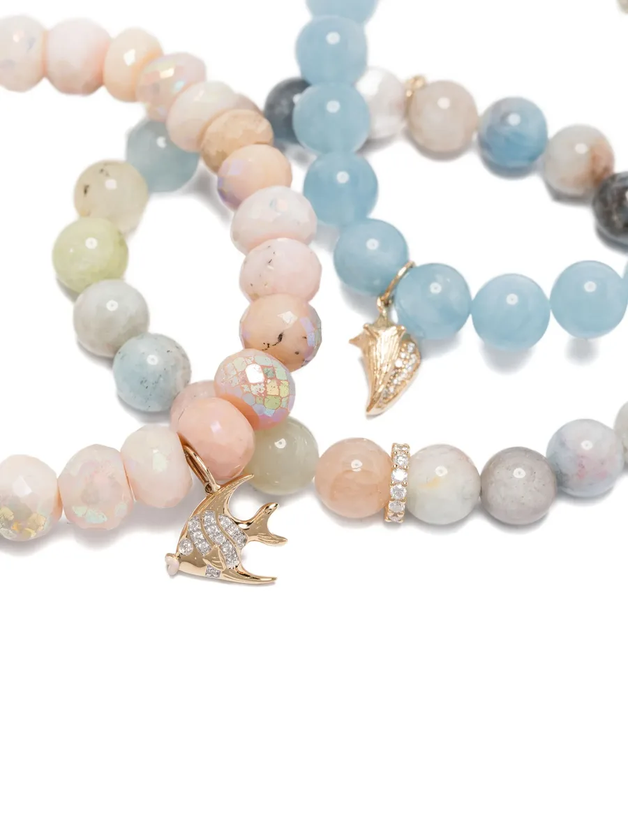 14CT yellow gold Stone Gemstone bracelet 6