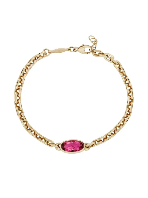 14K yellow gold tourmaline bracelet
