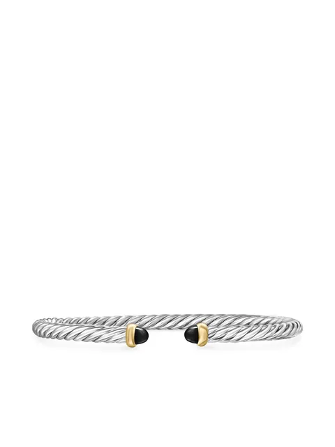 браслет Cable Flex из серебра и желтого золота (4 мм)