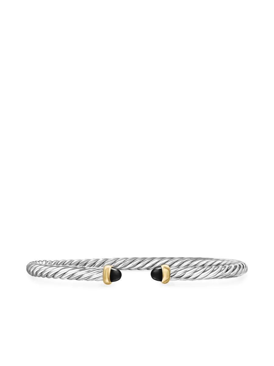 браслет Cable Flex из серебра и желтого золота (4 мм) 2