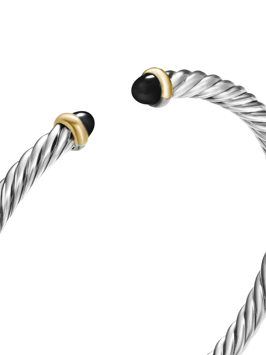 браслет Cable Flex из серебра и желтого золота (4 мм) 10