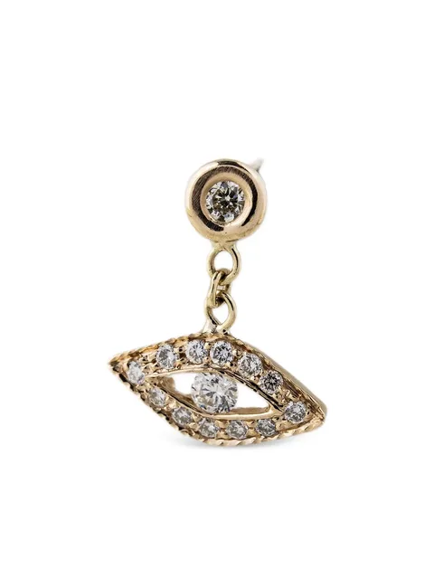 серьга Eye из желтого золота с бриллиантами