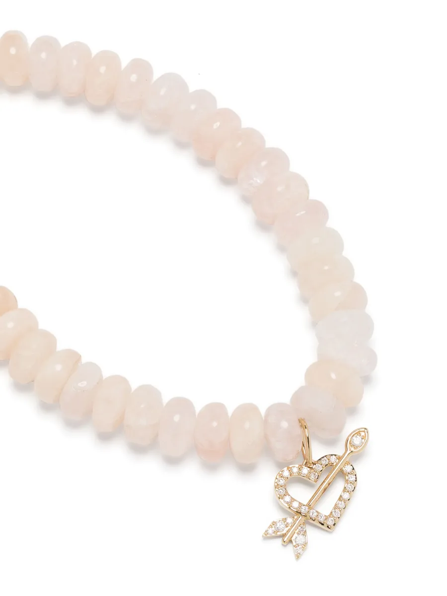 14kt yellow-gold morganite and diamond beaded bracelet 5