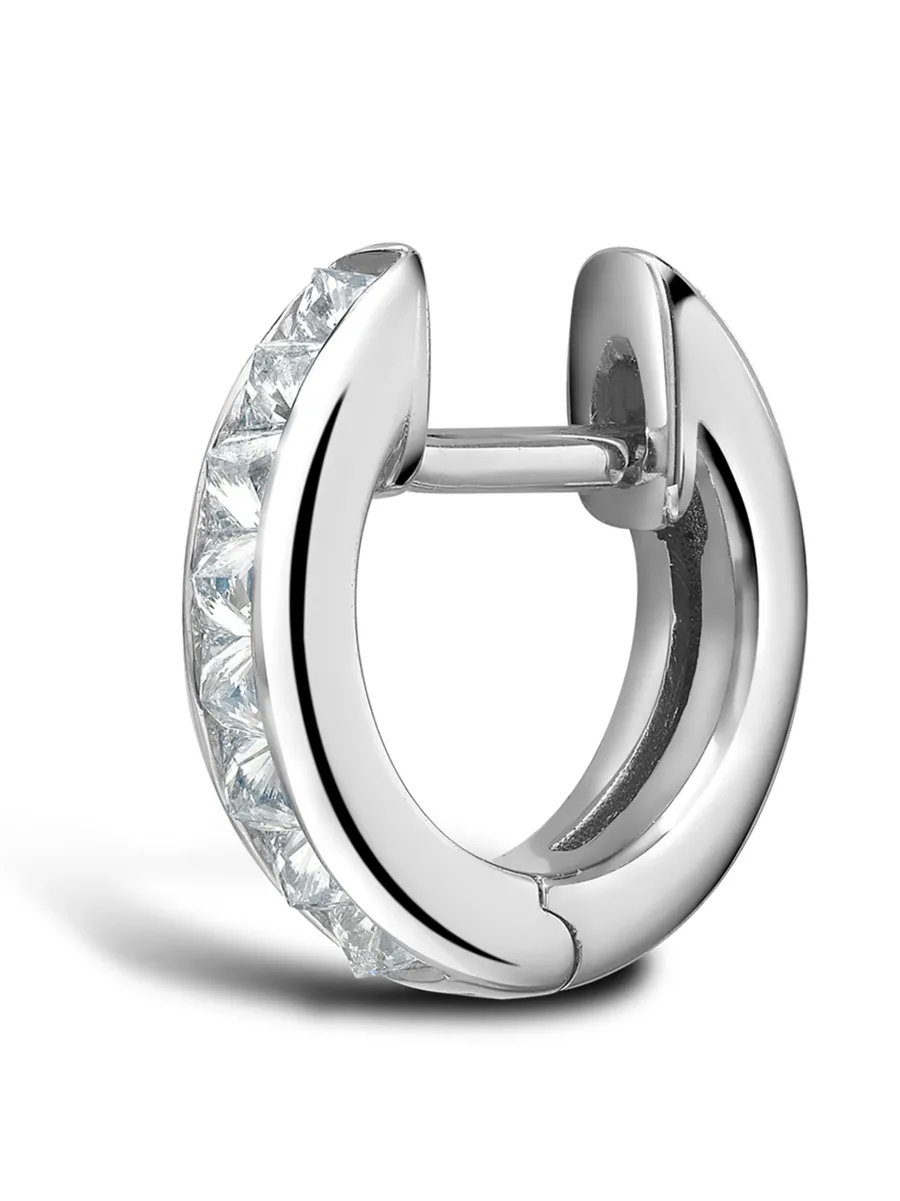 серьги-кольца RockChic из белого золота с бриллиантами 4