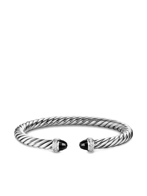 серебряный браслет Cable Flex® с бриллиантами и ониксом