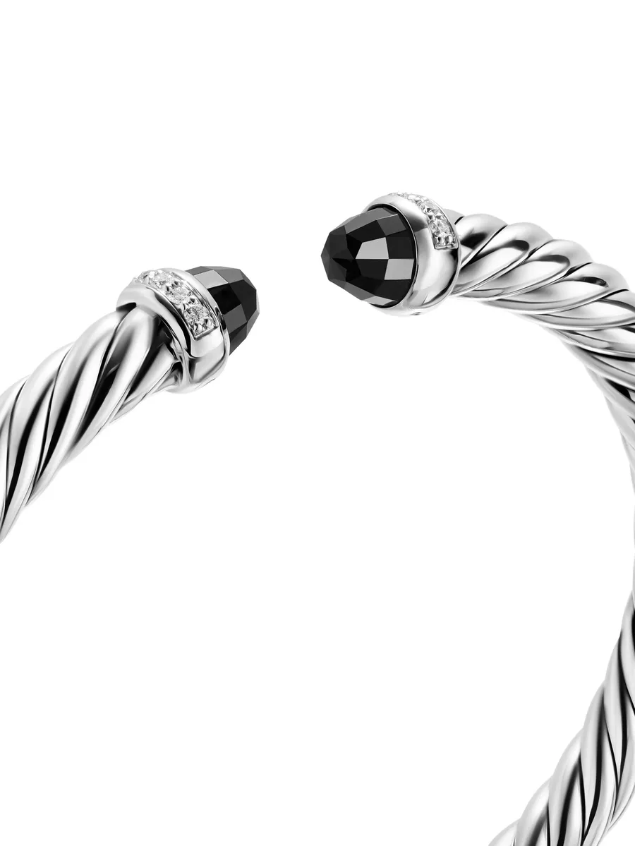 серебряный браслет Cable Flex® с бриллиантами и ониксом 9