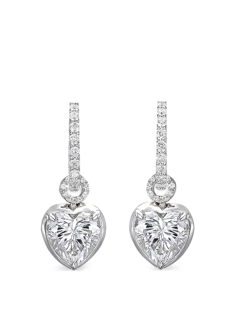 серьги-кольца Petite Heart Pendant