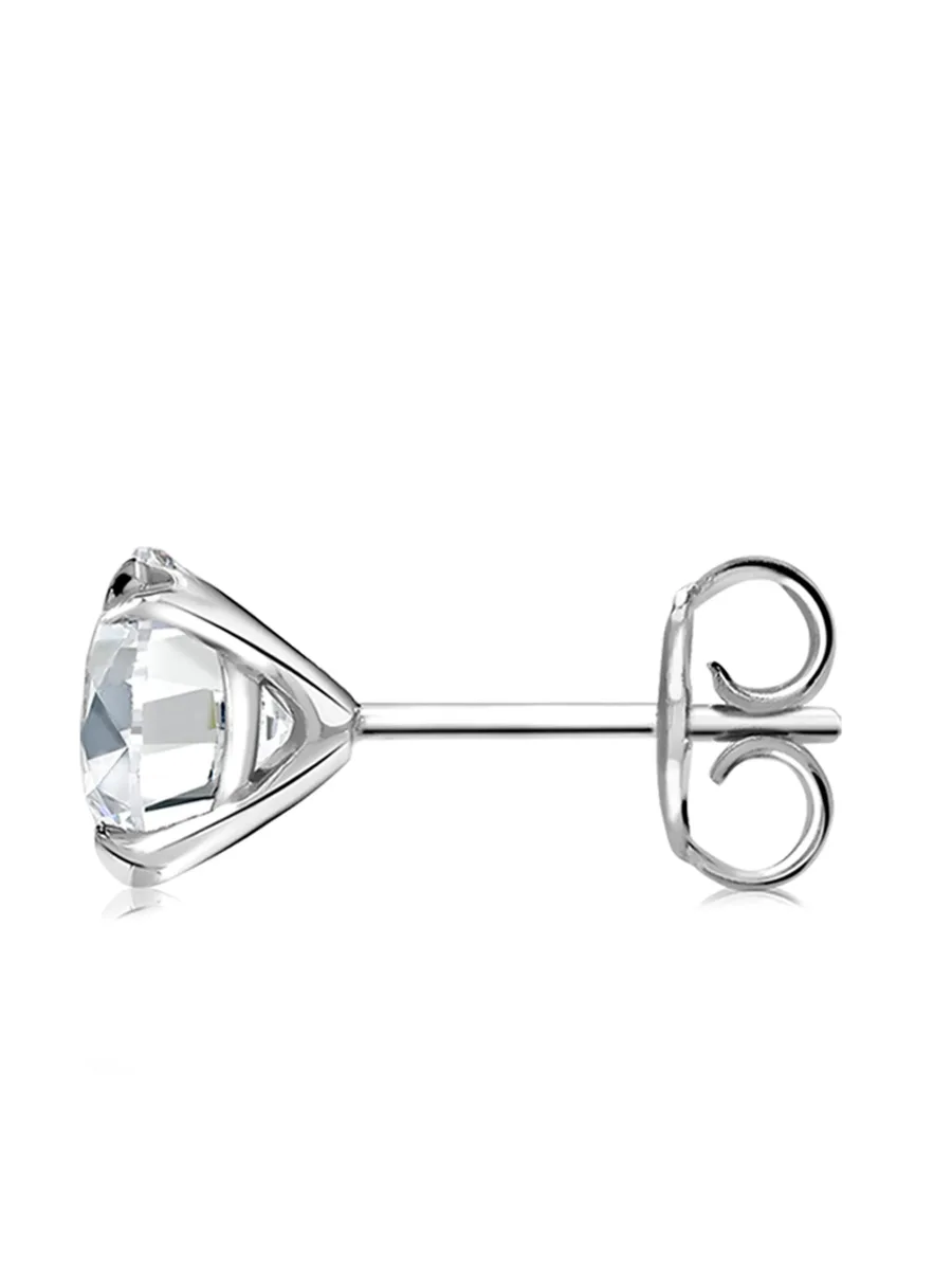 серьги-гвоздики Windsor из белого золота с бриллиантами 4