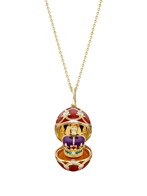 подвеска Heritage Coronation Crown Surprise из желтого золота с бриллиантами