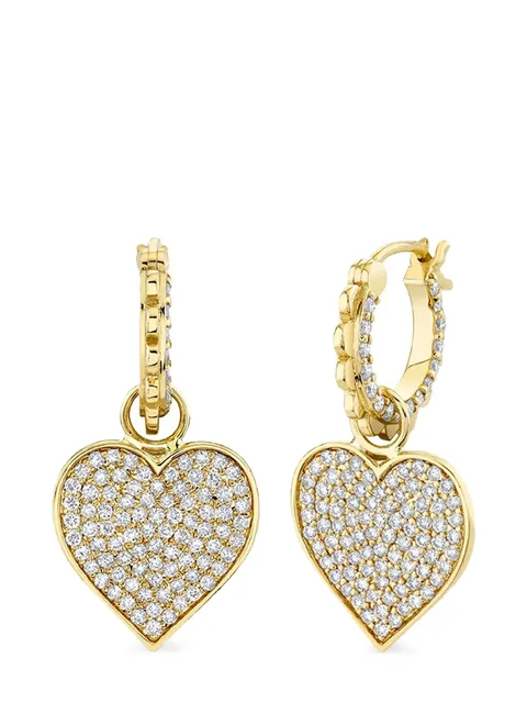 серьги Heart из желтого золота с бриллиантами