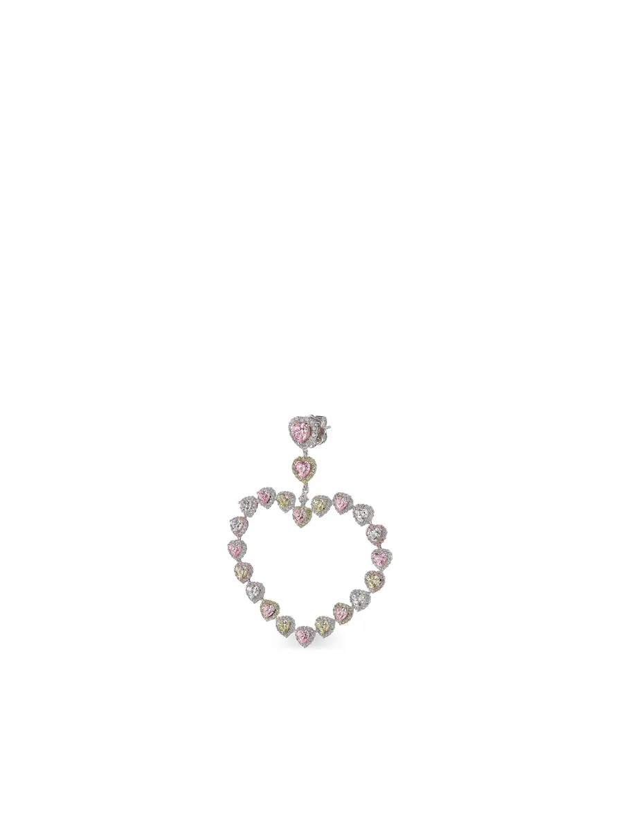 серьги Love Heart из белого золота с бриллиантами 4