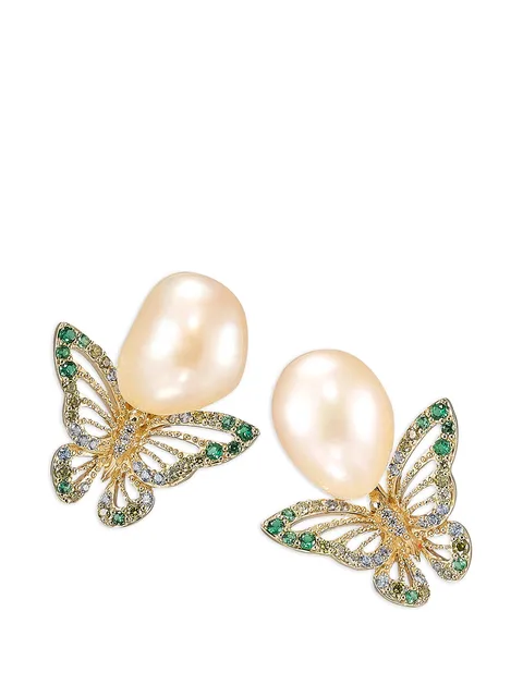 серьги Butterfly с камнями