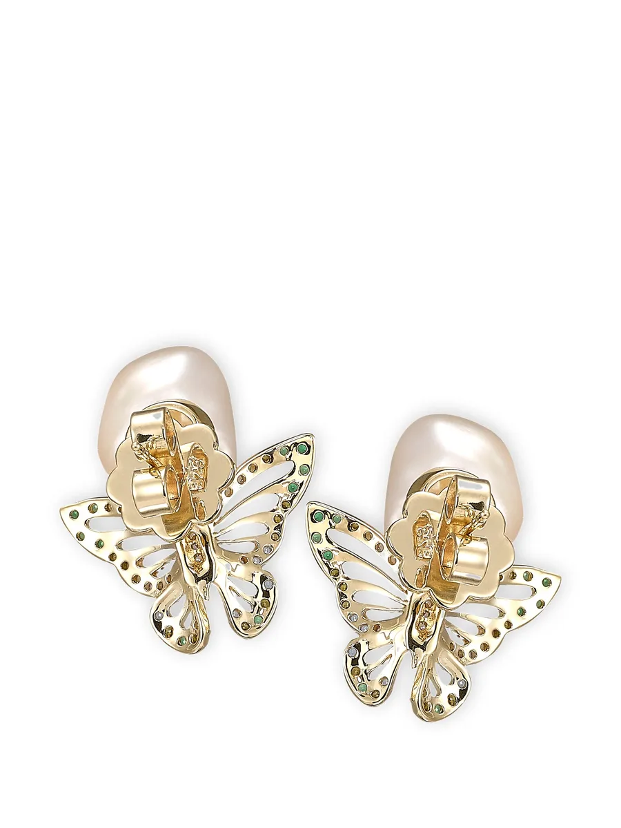 серьги Butterfly с камнями 6