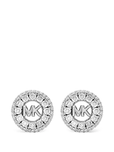 logo-stud earrings