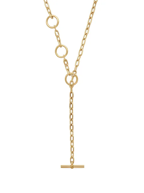 колье DY Madison Three Ring из желтого золота (3 мм)