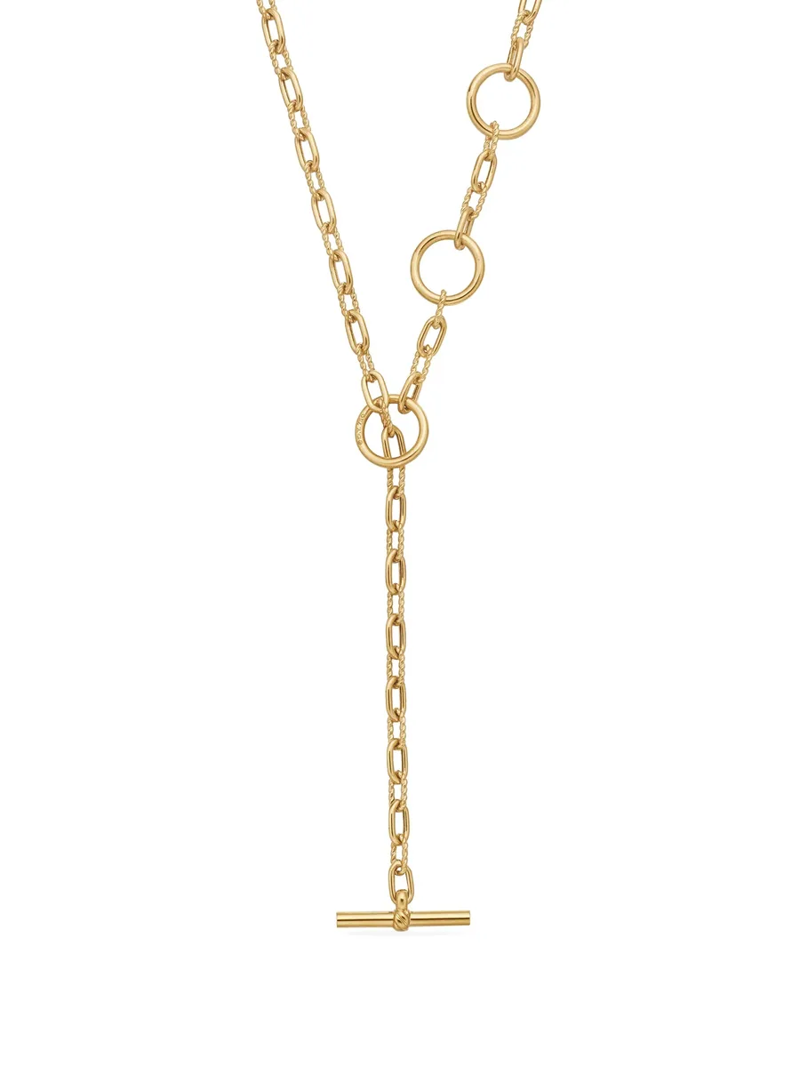 колье DY Madison Three Ring из желтого золота (3 мм) 6