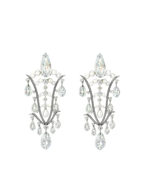 серьги Supernova из белого золота с сапфирами