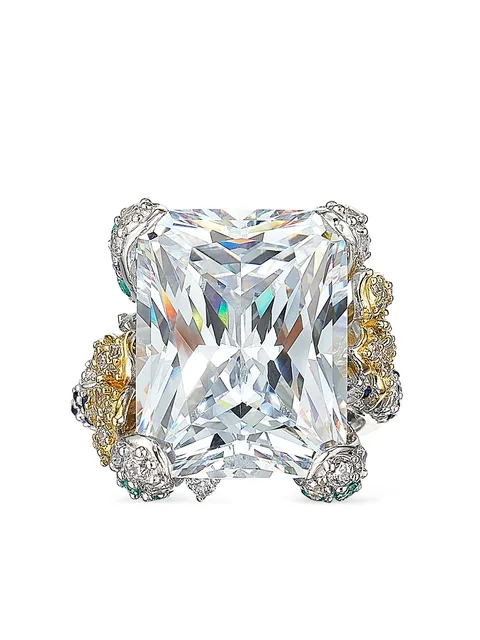 позолоченное кольцо Diamond Cinderella с камнем