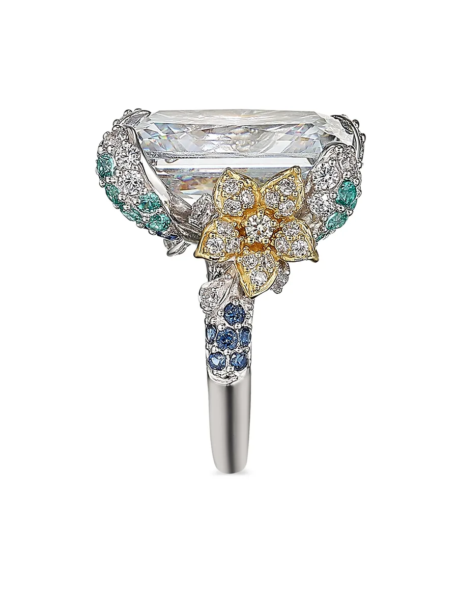 позолоченное кольцо Diamond Cinderella с камнем 6