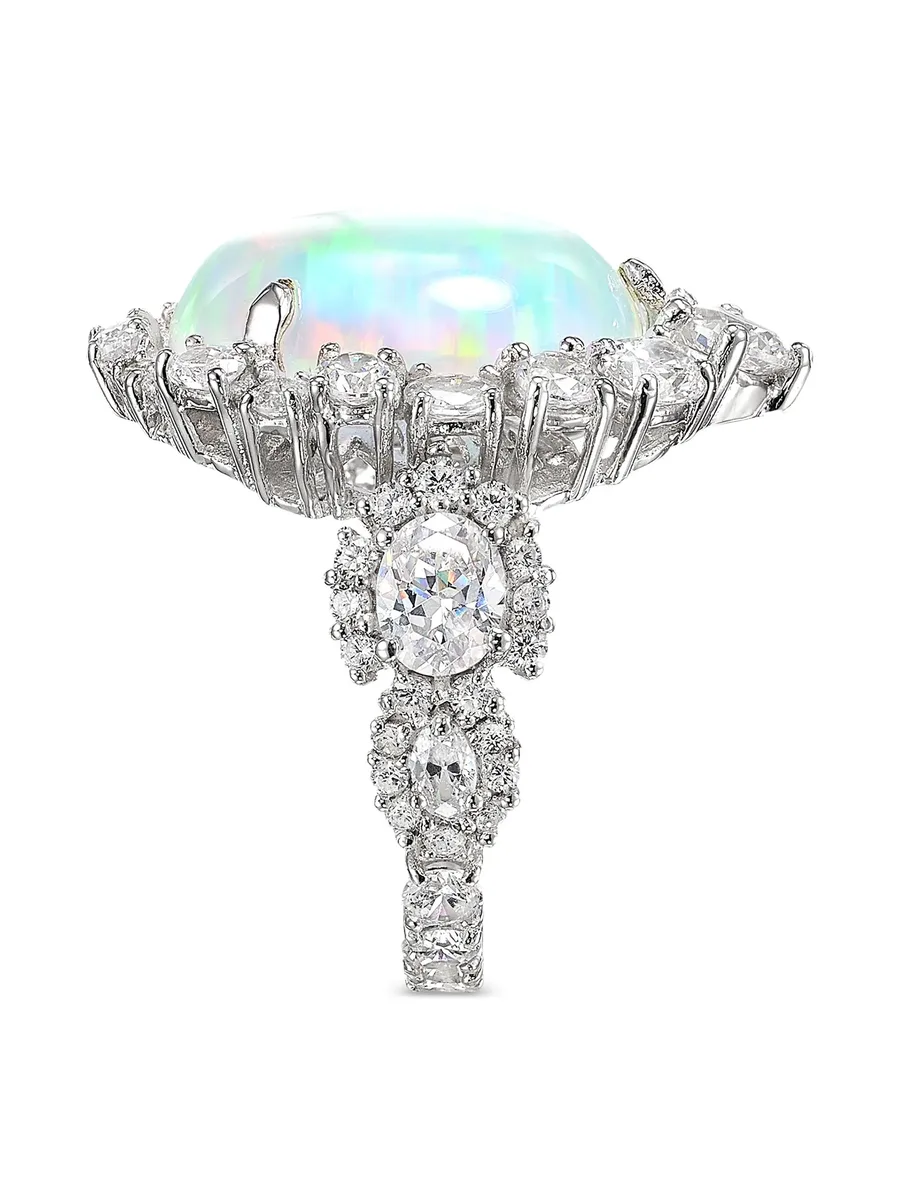 комплект колец Sky Opal Ocean из белого золота 12