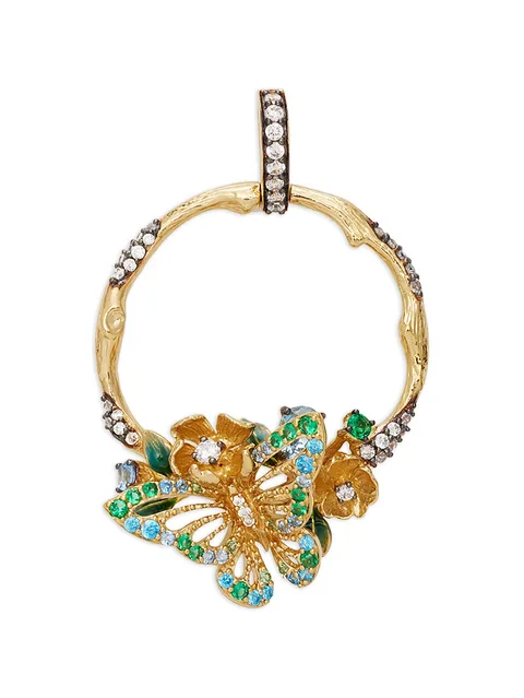 подвеска Aqua Orchard Hoop с камнями