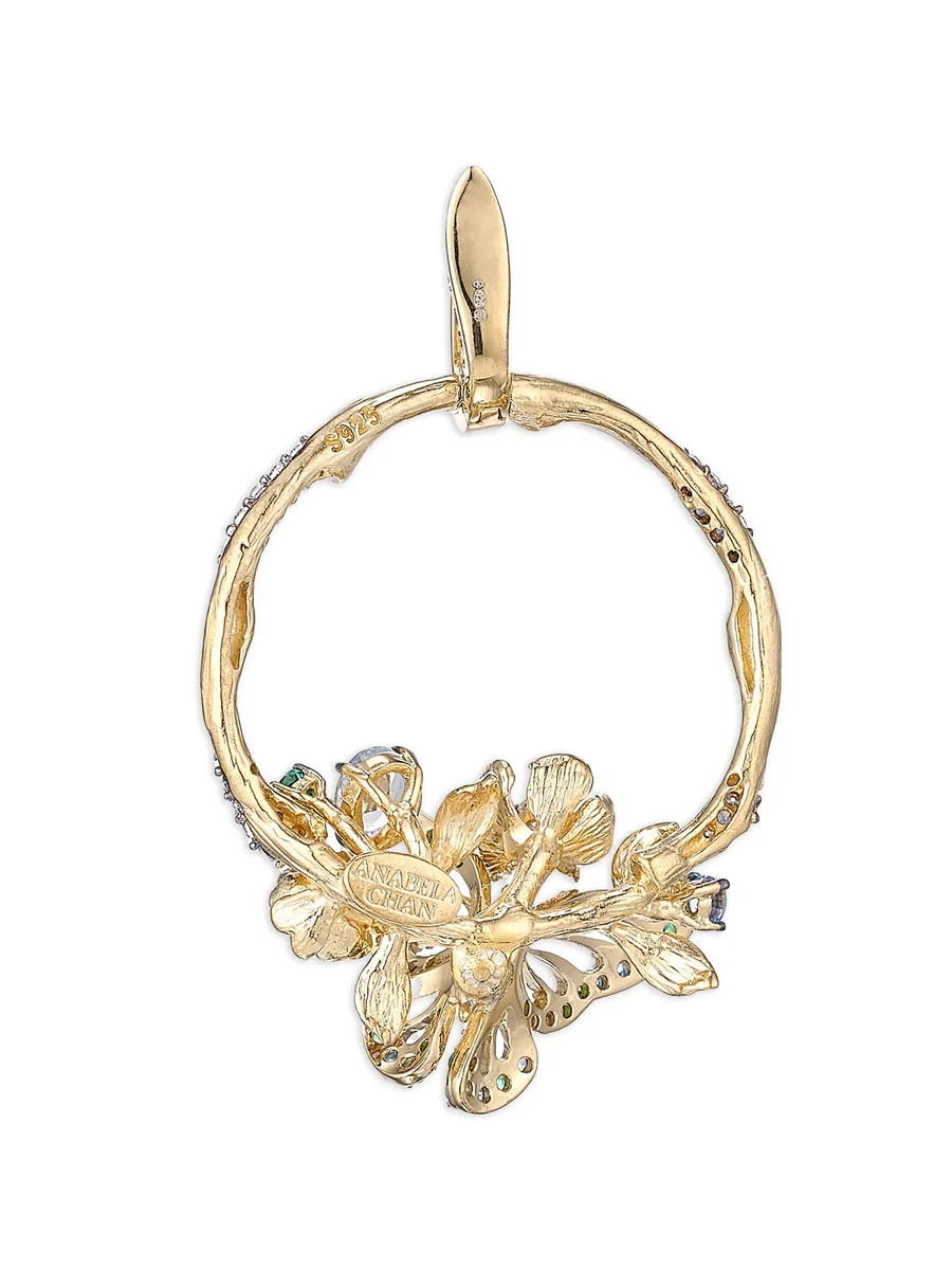 подвеска Aqua Orchard Hoop с камнями 6