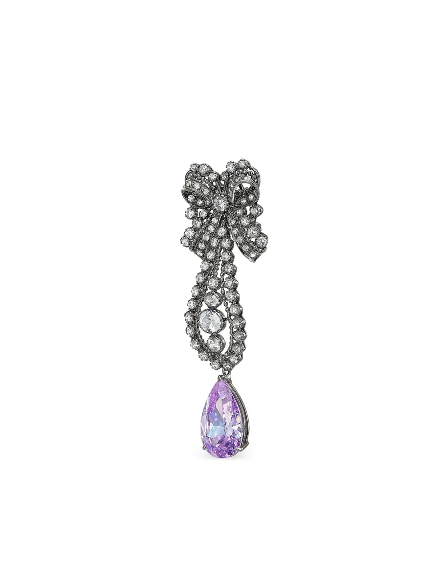 серьги Dentelle Bow с бриллиантами и аматистом 7