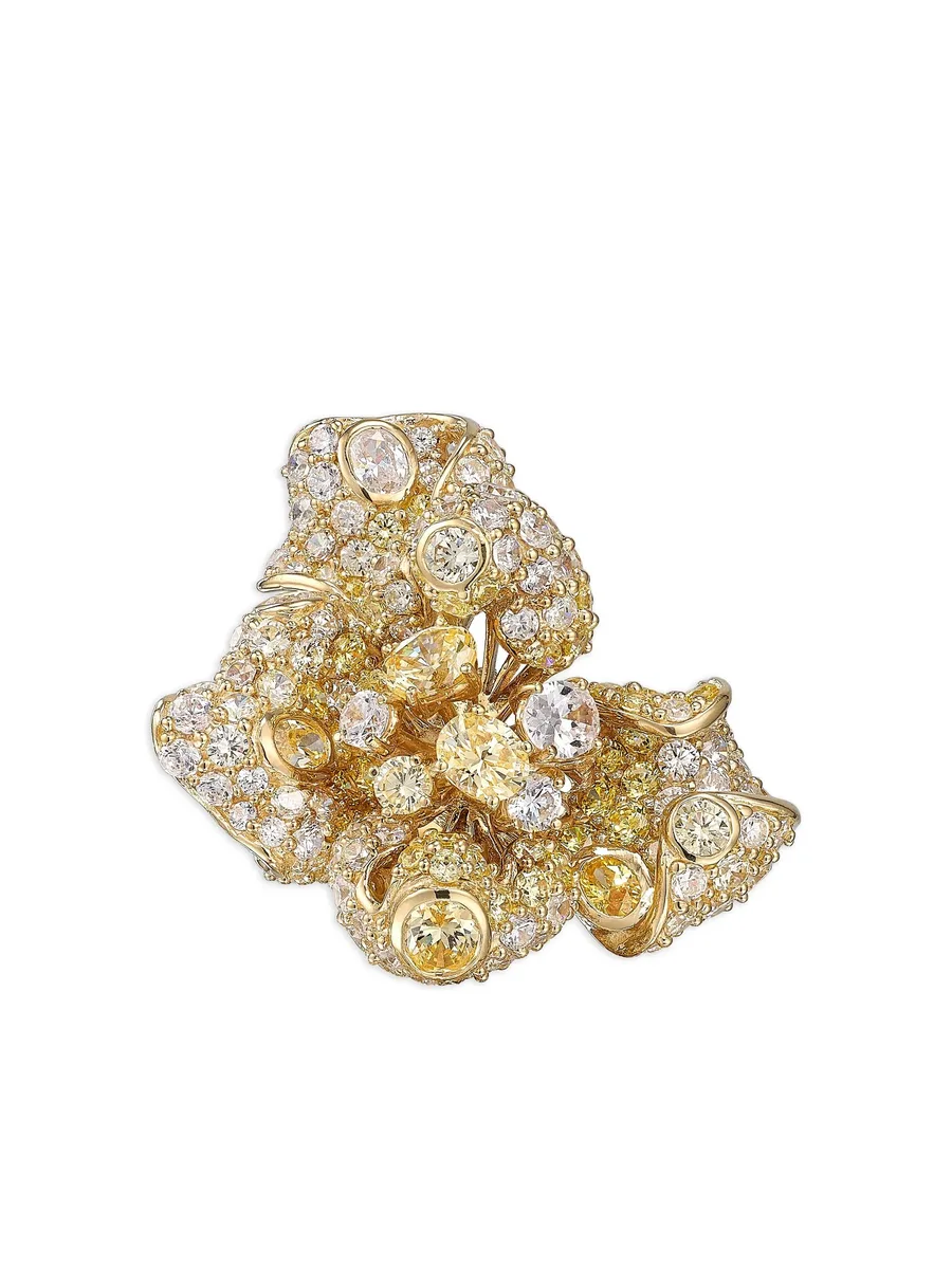 кольцо Mini Bloomingdale из позолоченного серебра 2