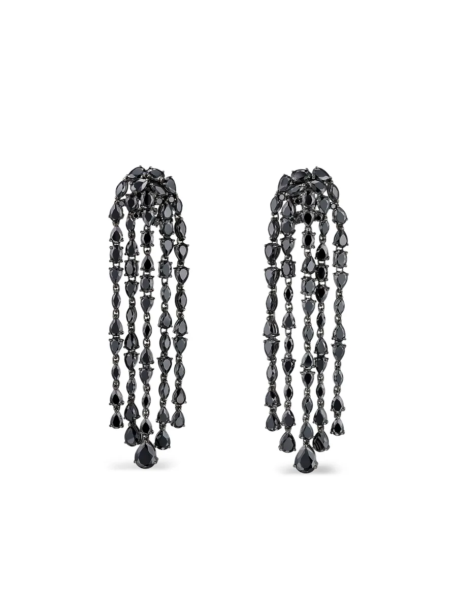 серьги Cascade из белого золота с бриллиантами 2